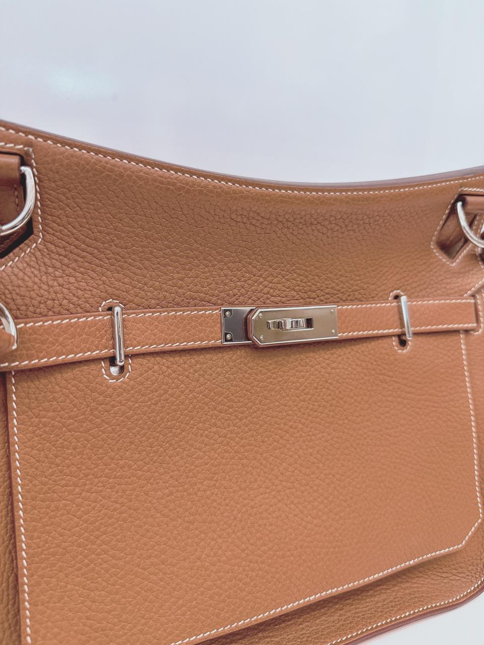 GOLD CLEMENCE LEATHER JYPSIERE 28 PALLADIUM HARDWARE BAG