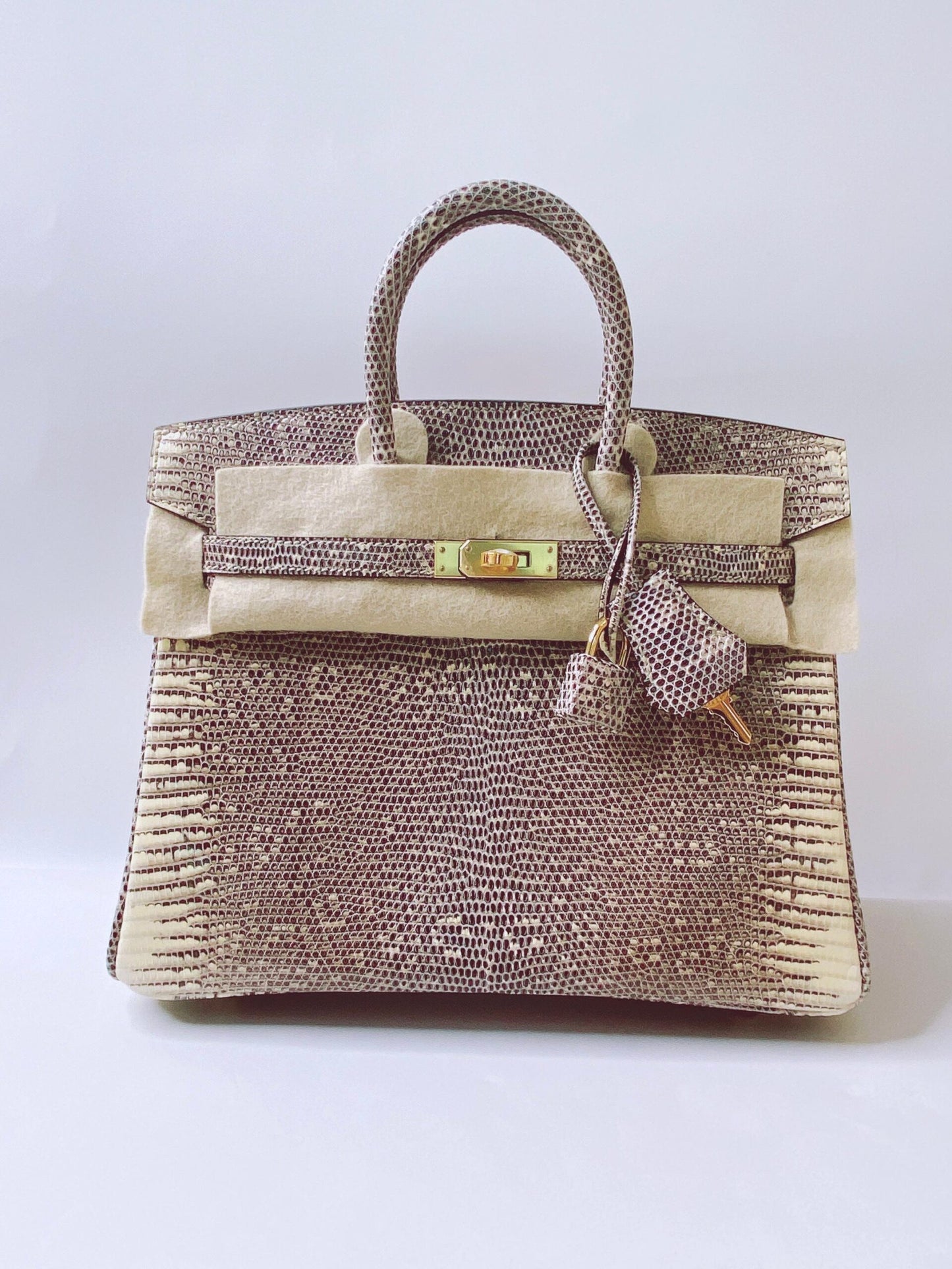BIRKIN 25 LIZARD SALVATOR OMBRE PALLADIUM HARDWARE