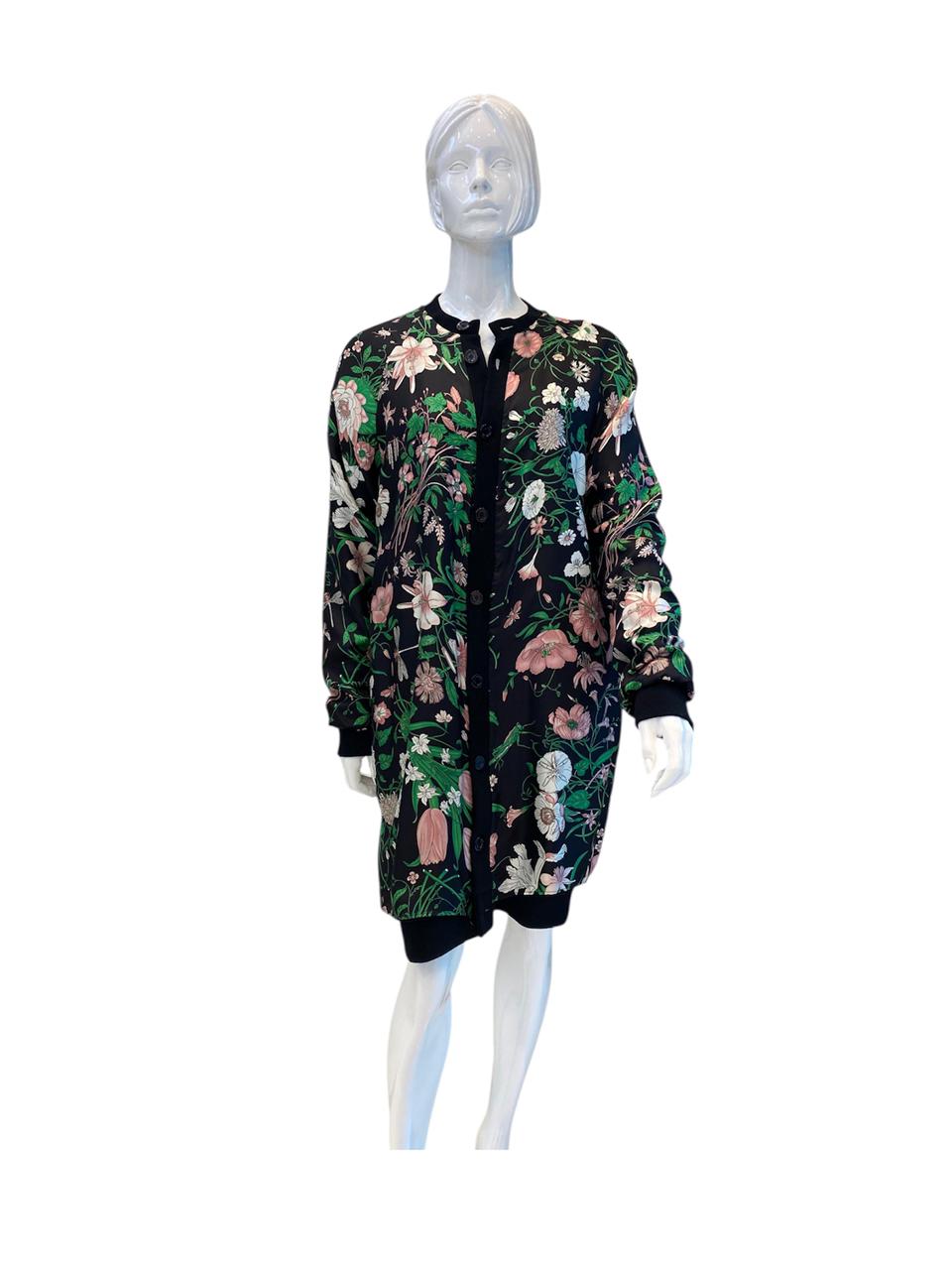 HEAVY FELTED EMBROIDERED REVERSIBLE CARDIGAN S