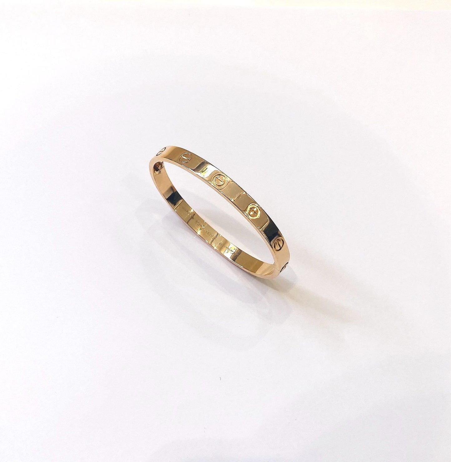 ROSE GOLD LOVE BRACELET CLASSIC MODEL SIZE 17