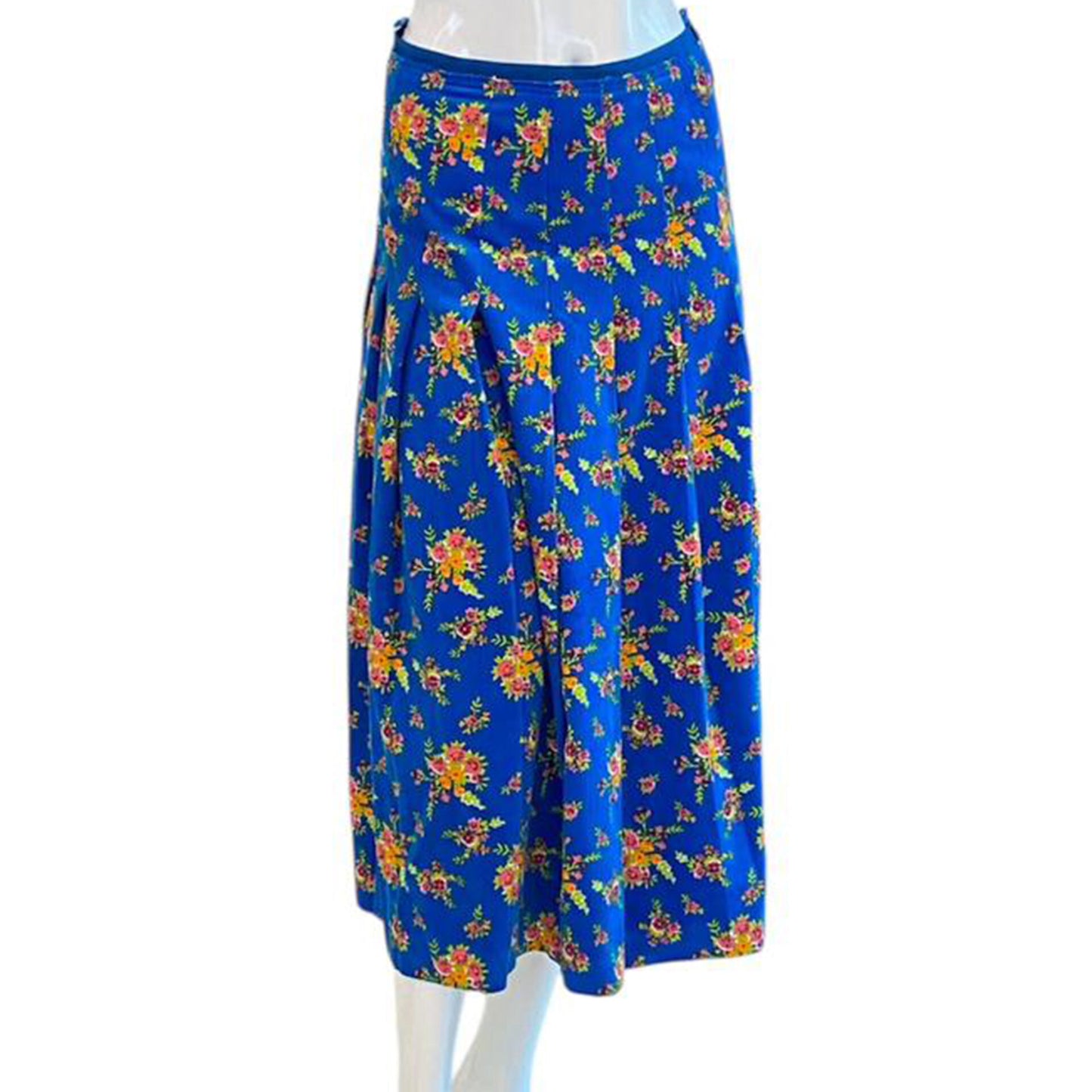 BLUE FLORAL PRINT SKIRT 42