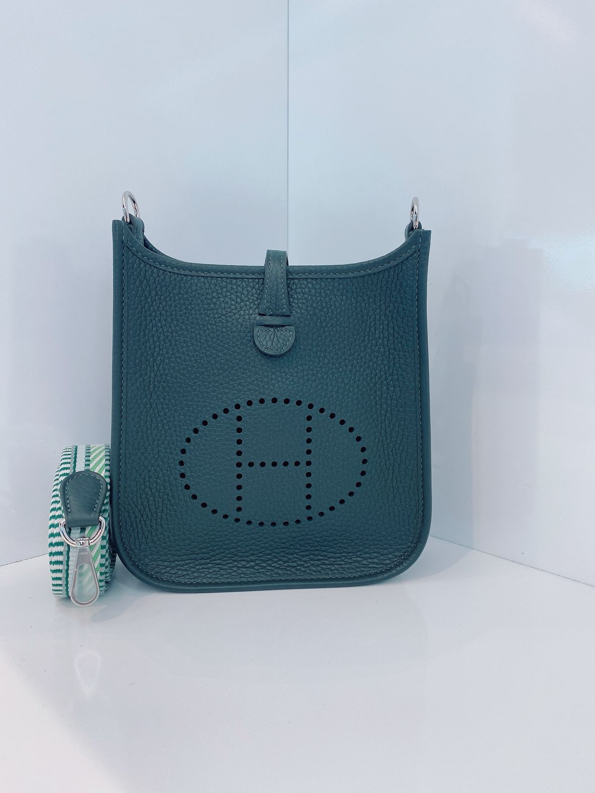 VERT MANGROVE CLEMENCE LEATHER EVELYNE II TPM BAG