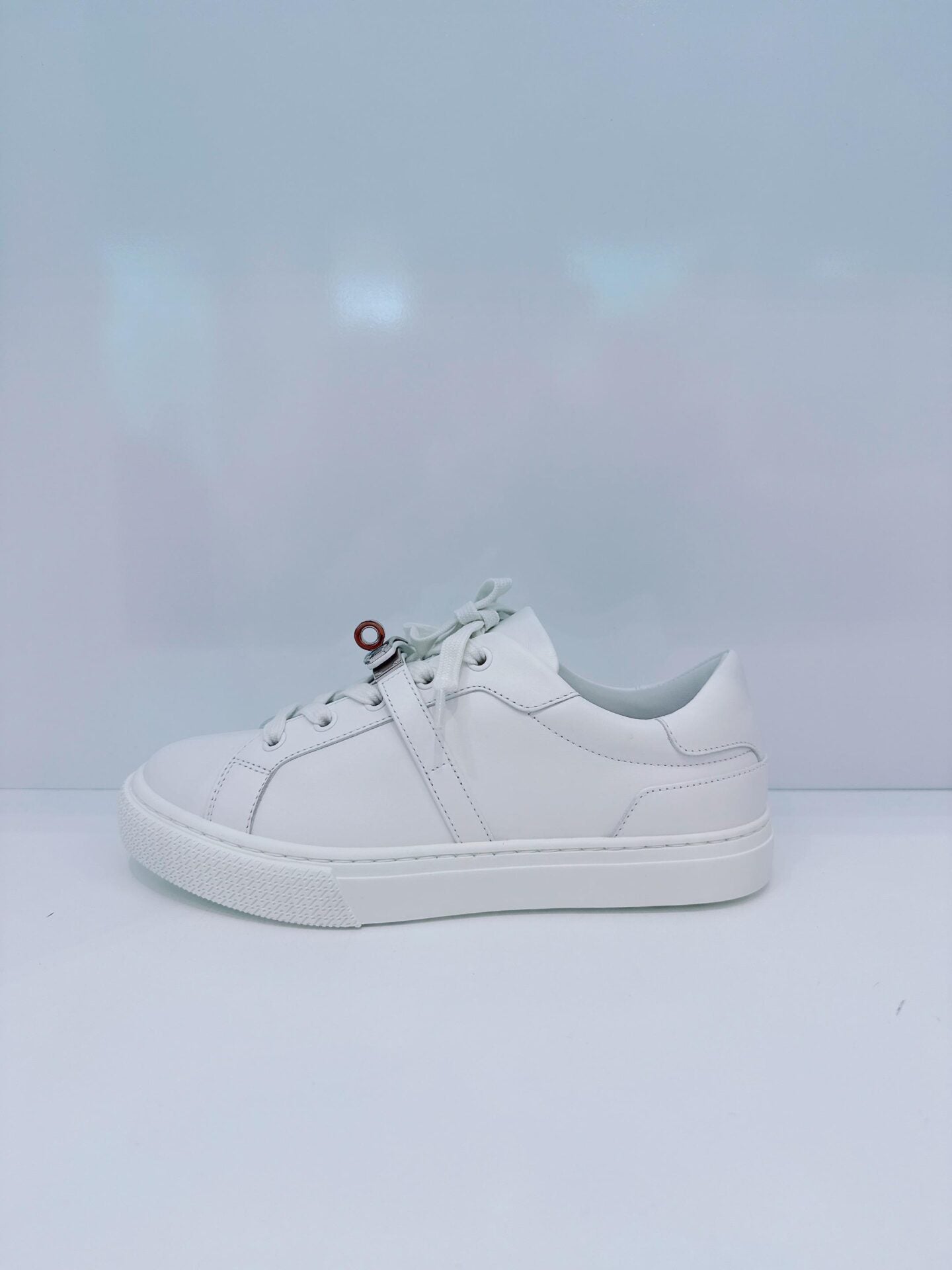 WHITE CALFSKIN LEATHER DAY SNEAKERS 36