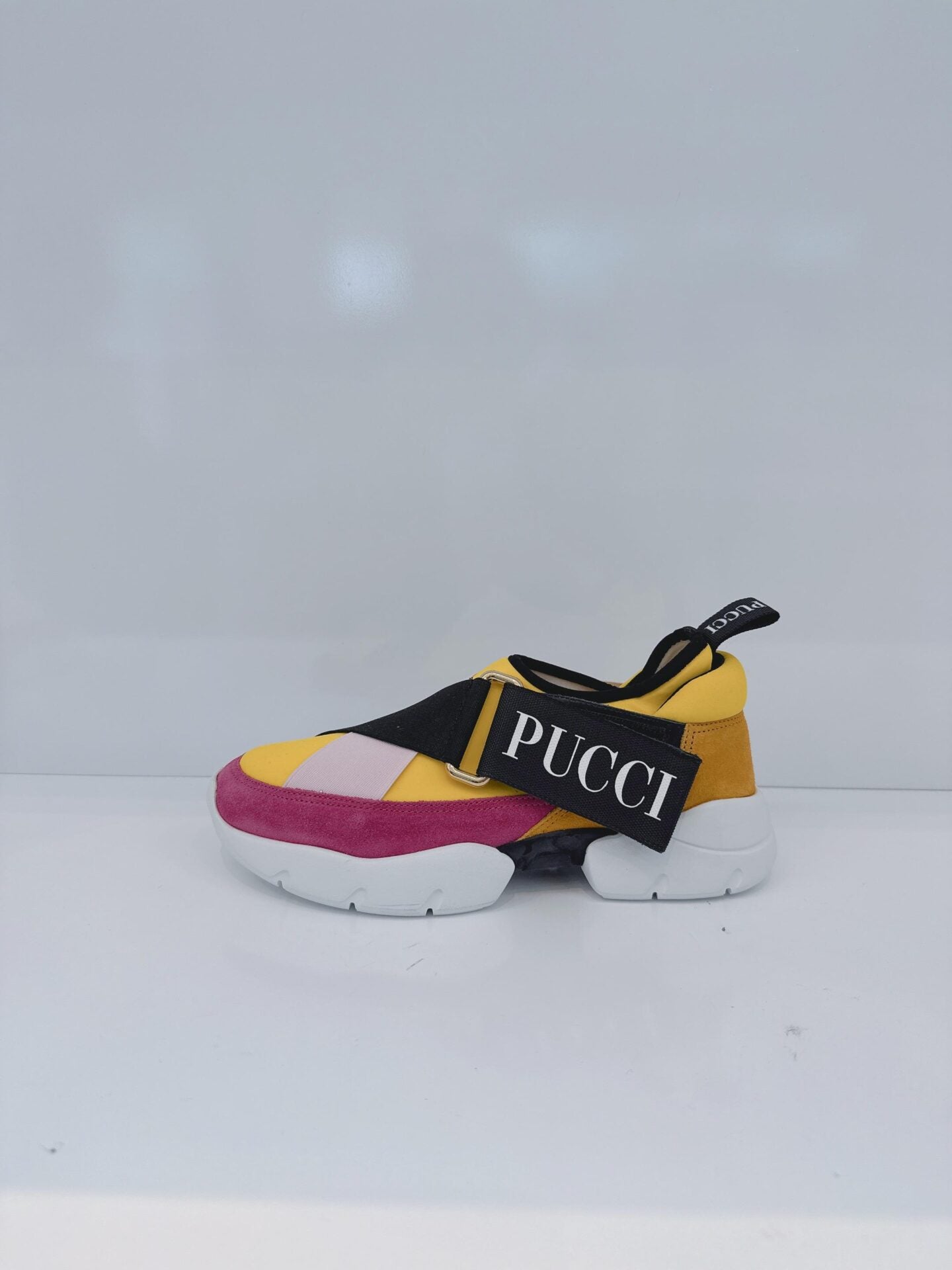 MULTICOLOR BLOCK ELASTIC SLIP ON SNEAKERS 36