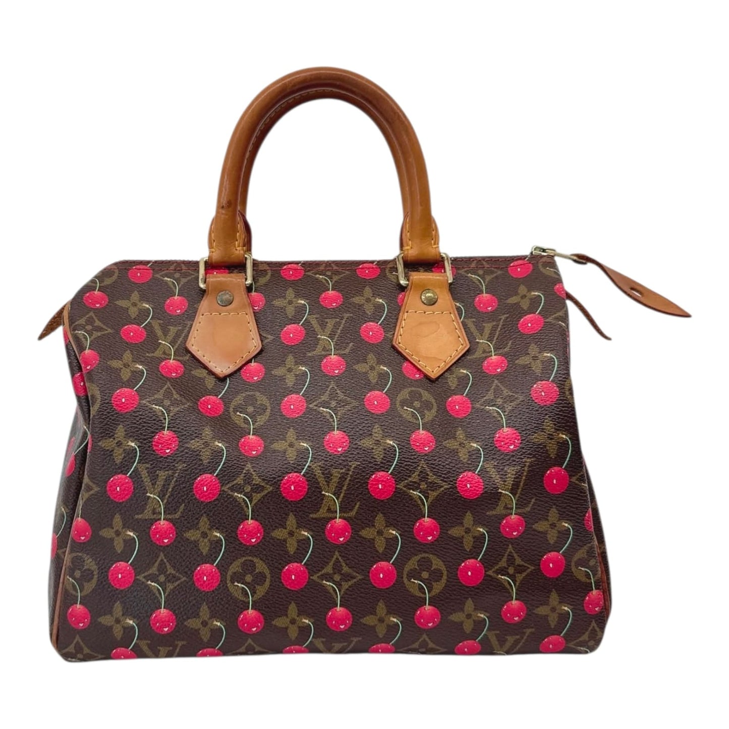 CHERRY CERISES MONOGRAM SPEEDY 25
