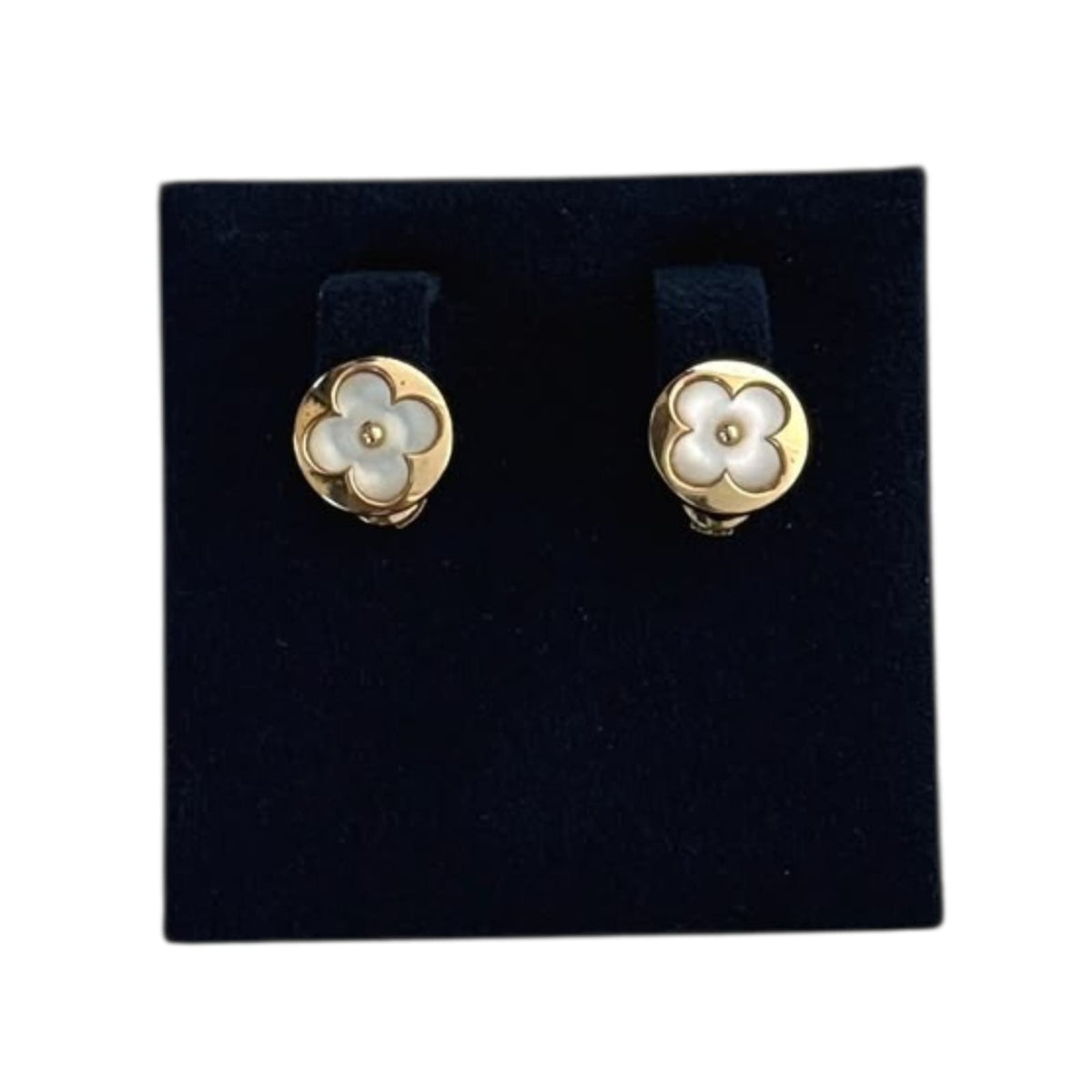 ROSE GOLD AND MOTHER OF PEARL BLOSSOM BB SUN STUD EARRINGS
