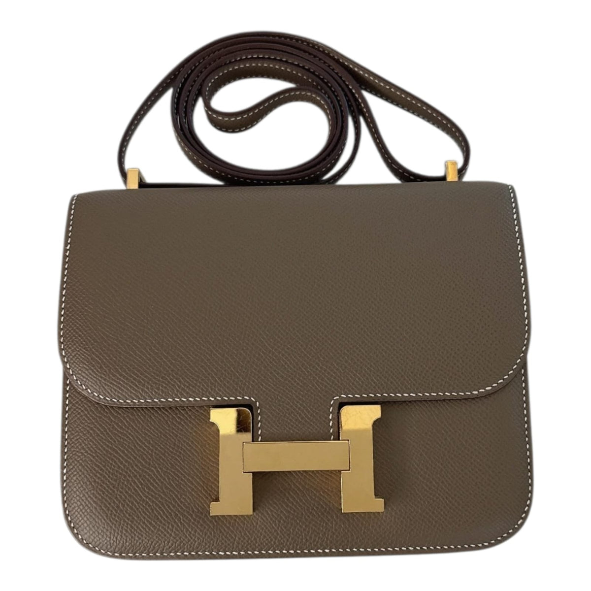 ETOUPE CONSTANCE III MINI 18 EPSOM CALFSKIN GOLD HARDWARE