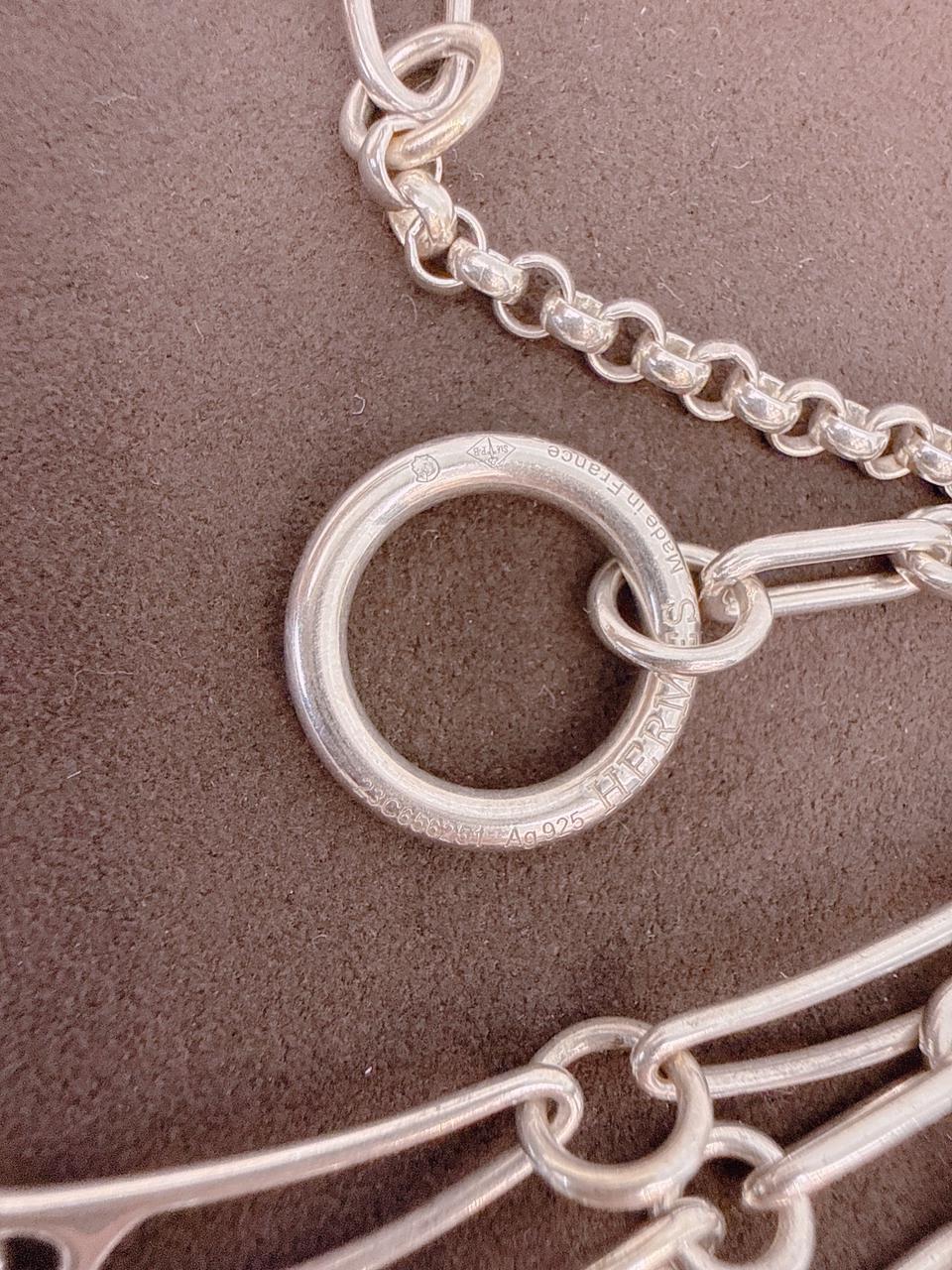 STERLING SILVER WITH TOGGLE CLOSURE CHAIN D'ANCRE PUNK LONG NECKLACE