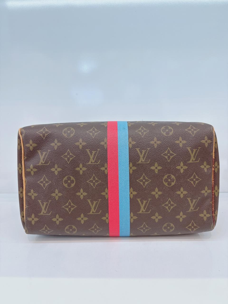 BROWN MONOGRAM CANVAS SPEEDY 30 HANDBAG