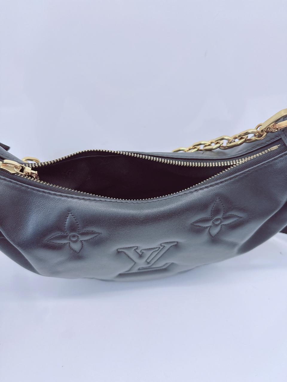 BLACK BUBBLEGRAM LEATHER OVER THE MOON BAG