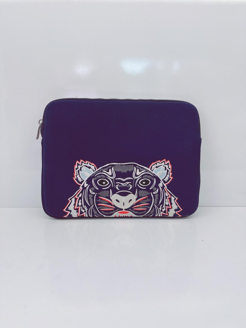 BLUE TIGER PRINT CANVAS TABLET CASE