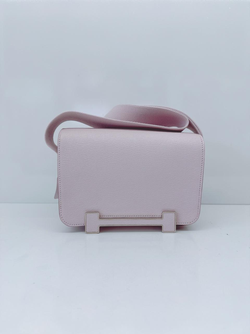 MAUVE PALE CHEVRE MYSORE GETA BAG PALLADIUM HARDWARE