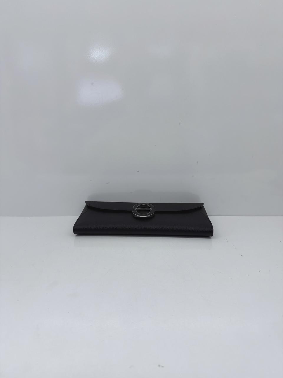 BLACK EPSOM LEATHER CHAINE D' ANCRE MAILLON TO GO WALLET