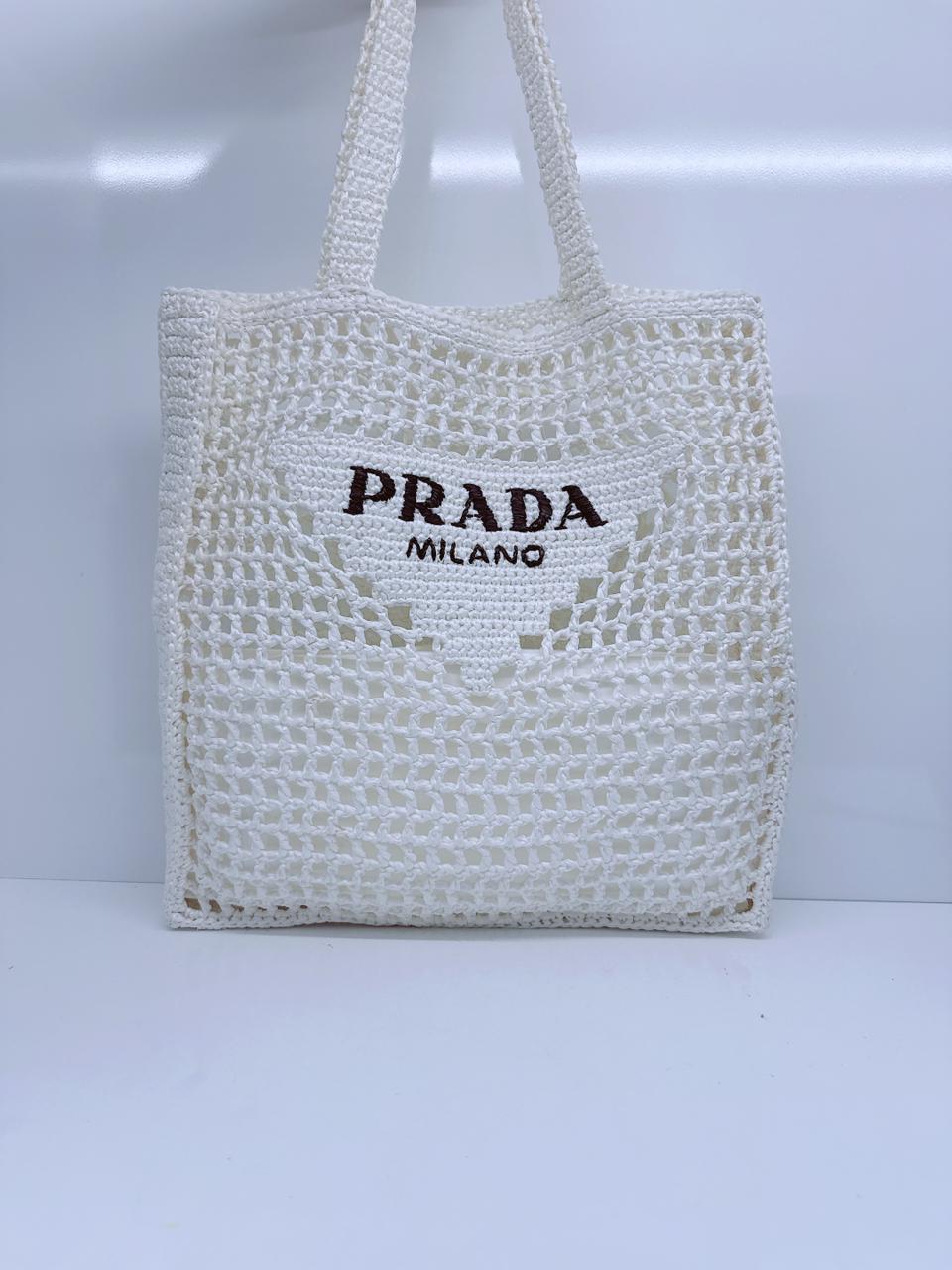 WHITE CROCHET TOTE BAG