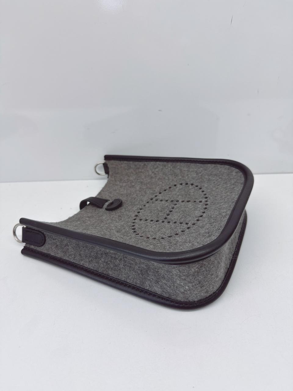 BLACK GREY WOOLY EVELYN TPM BAG