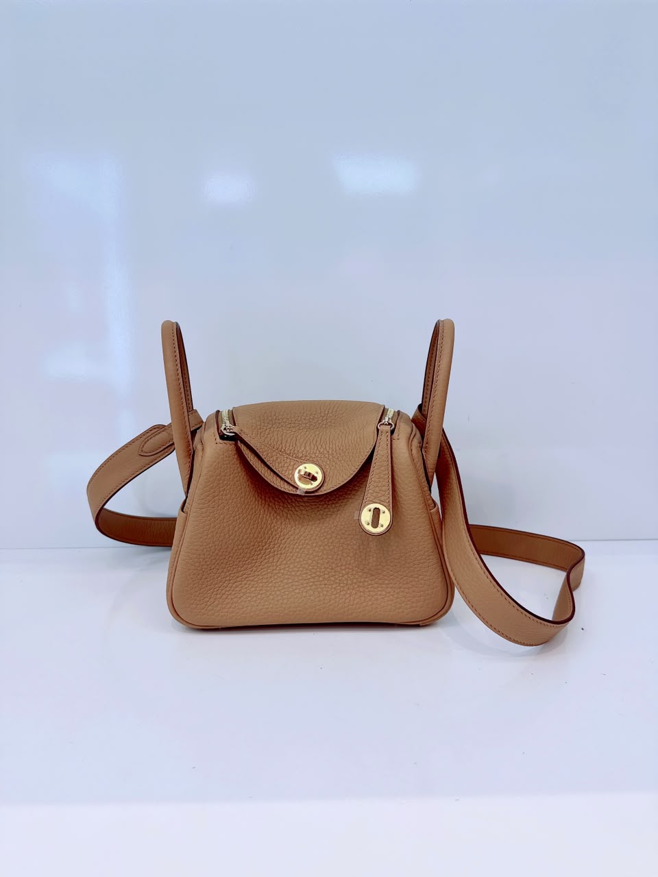 BISCUIT MINI LINDY 20 CLEMENCE LEATHER GOLD HARDWARE