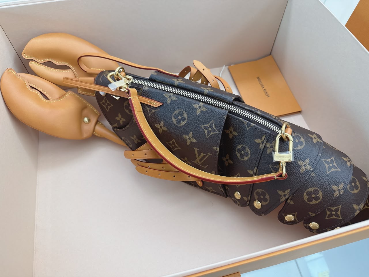 BROWN MONOGRAM CANVAS LOBSTER WEARABLE WALLET