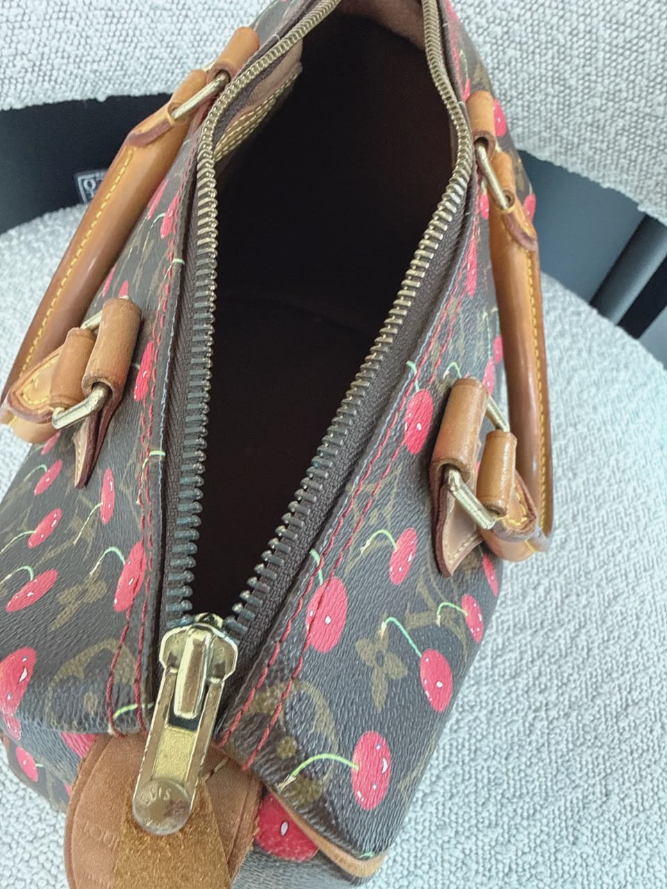 CHERRY CERISES MONOGRAM SPEEDY 25
