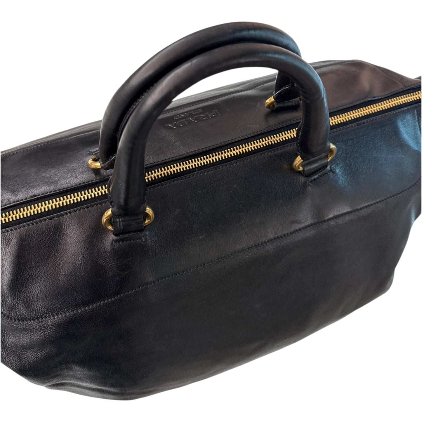 BLACK SOFT LEATHER EXTRA EXTRA LARGE TRAVEL BAG