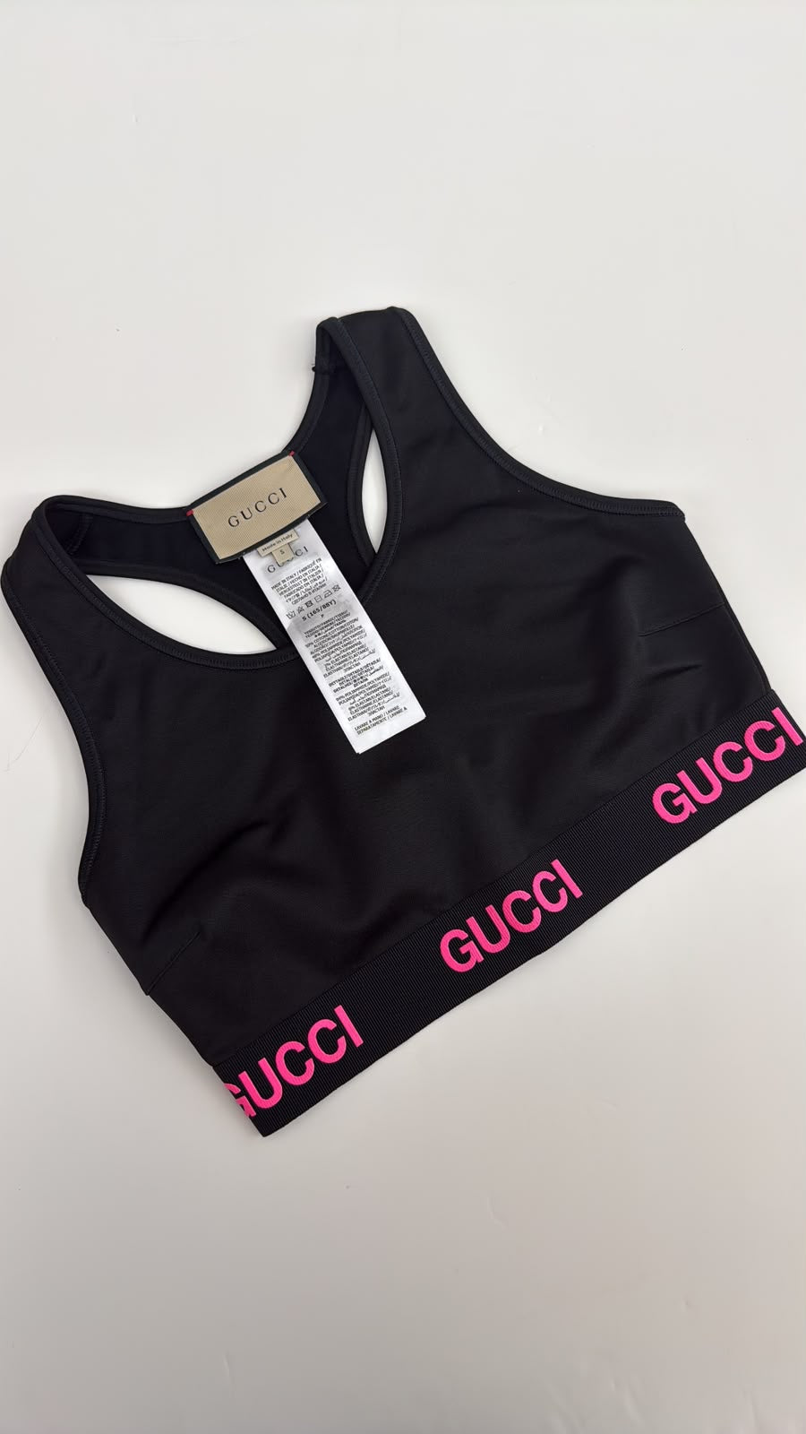 BLACK PINK LOGO JACQUARD CROP TOP S