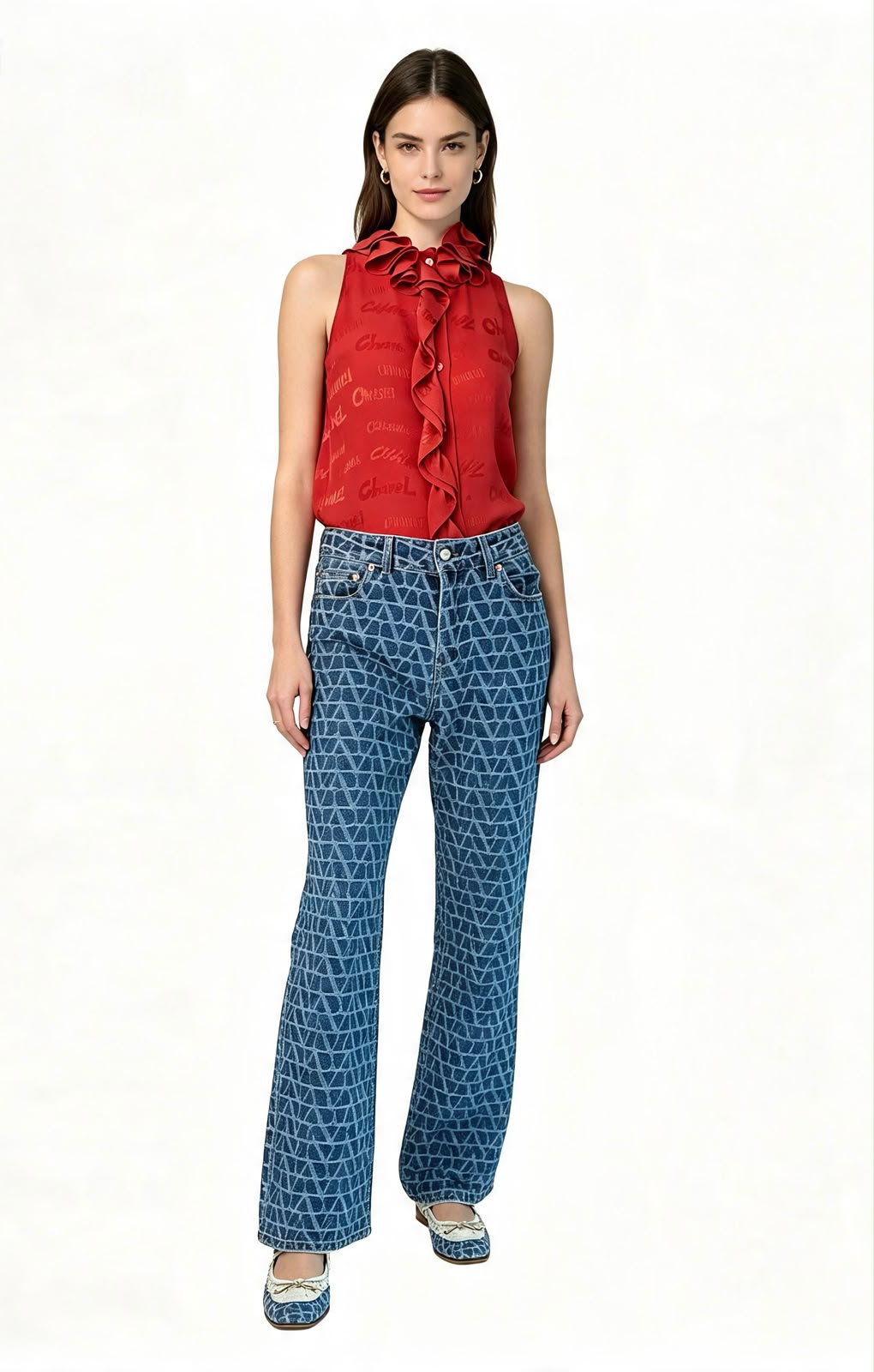 BLUE VLOGO ICONOGRAPHE PANTS 42