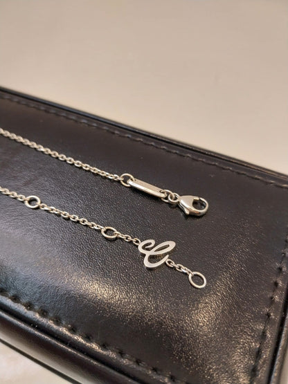 18K WHITE GOLD ICE CUBE NECKLACE