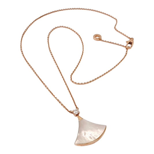 18K ROSE GOLD MOTHER OF PEARL DIAMOND DIVA'S DREAM NECKLACE