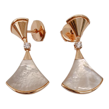 18K ROSE GOLD MOTHER OF PEARL DIAMOND DIVA'S DREAM EARRINGS