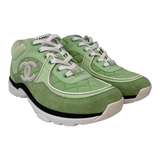 GREEN DIAMOND PATTERN CC SNEAKERS 41