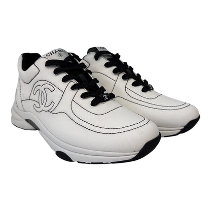 WHITE BLACK COTTON WOMENS CC SNEAKERS 41