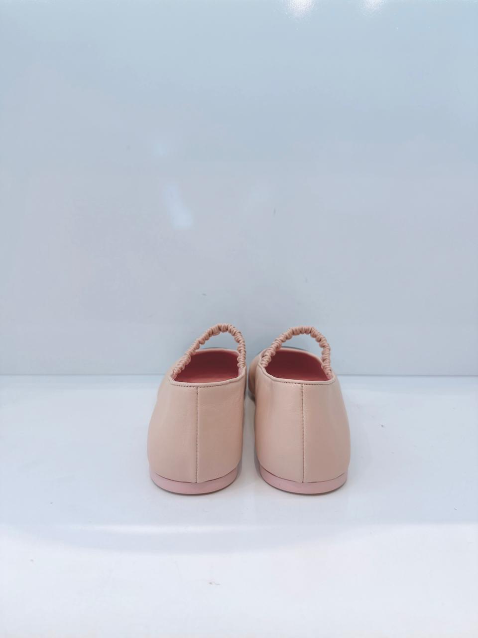 LIGHT PINK BLACK MARY JANES BALLET FLATS 41