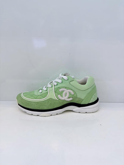 GREEN DIAMOND PATTERN CC SNEAKERS 41