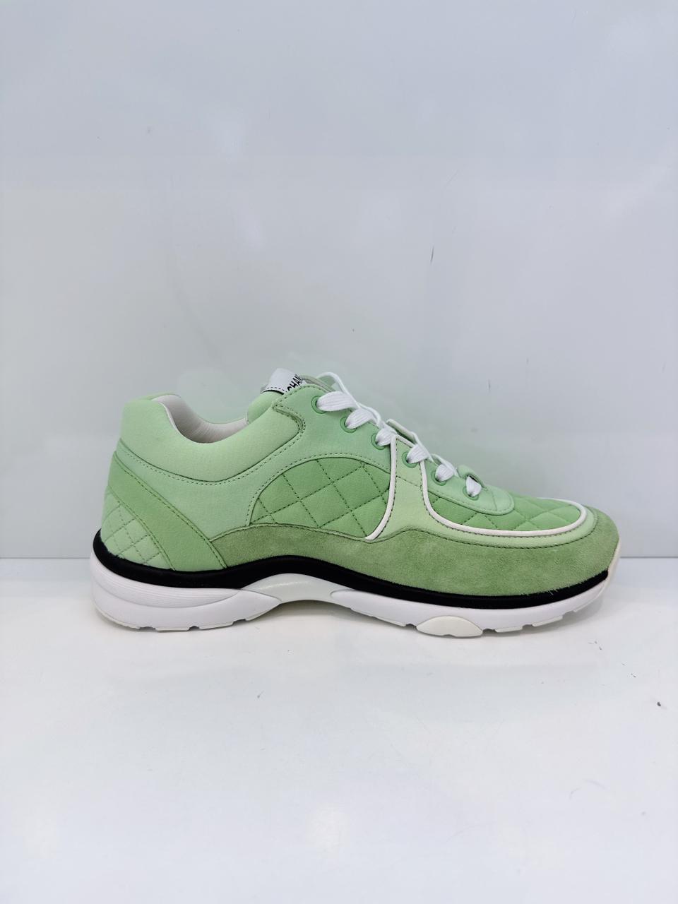 GREEN DIAMOND PATTERN CC SNEAKERS 41