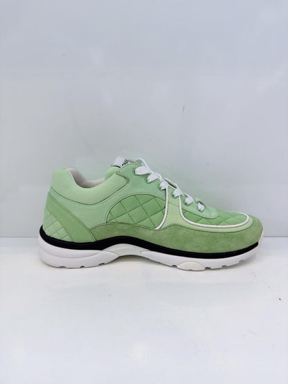 GREEN DIAMOND PATTERN CC SNEAKERS 41
