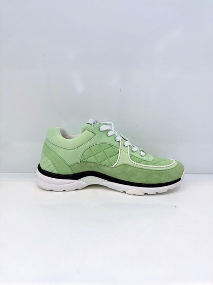 GREEN DIAMOND PATTERN CC SNEAKERS 41