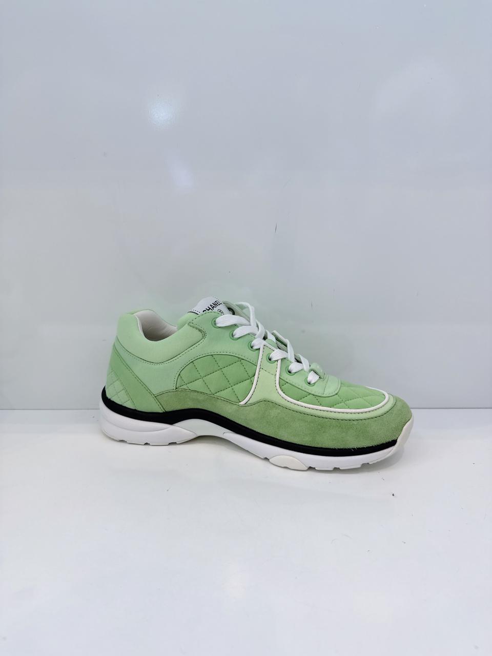 GREEN DIAMOND PATTERN CC SNEAKERS 41