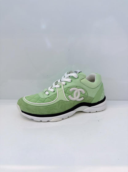 GREEN DIAMOND PATTERN CC SNEAKERS 41