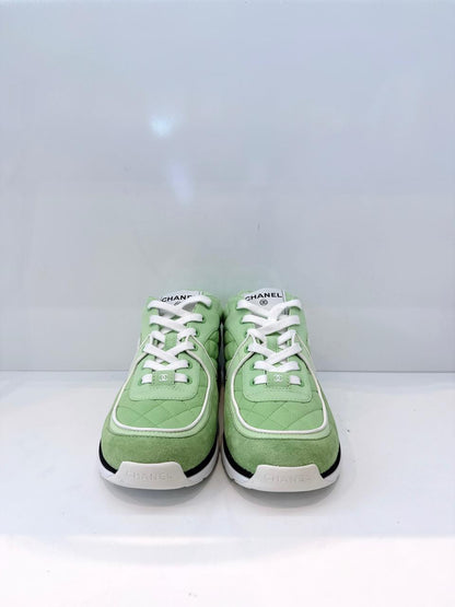 GREEN DIAMOND PATTERN CC SNEAKERS 41