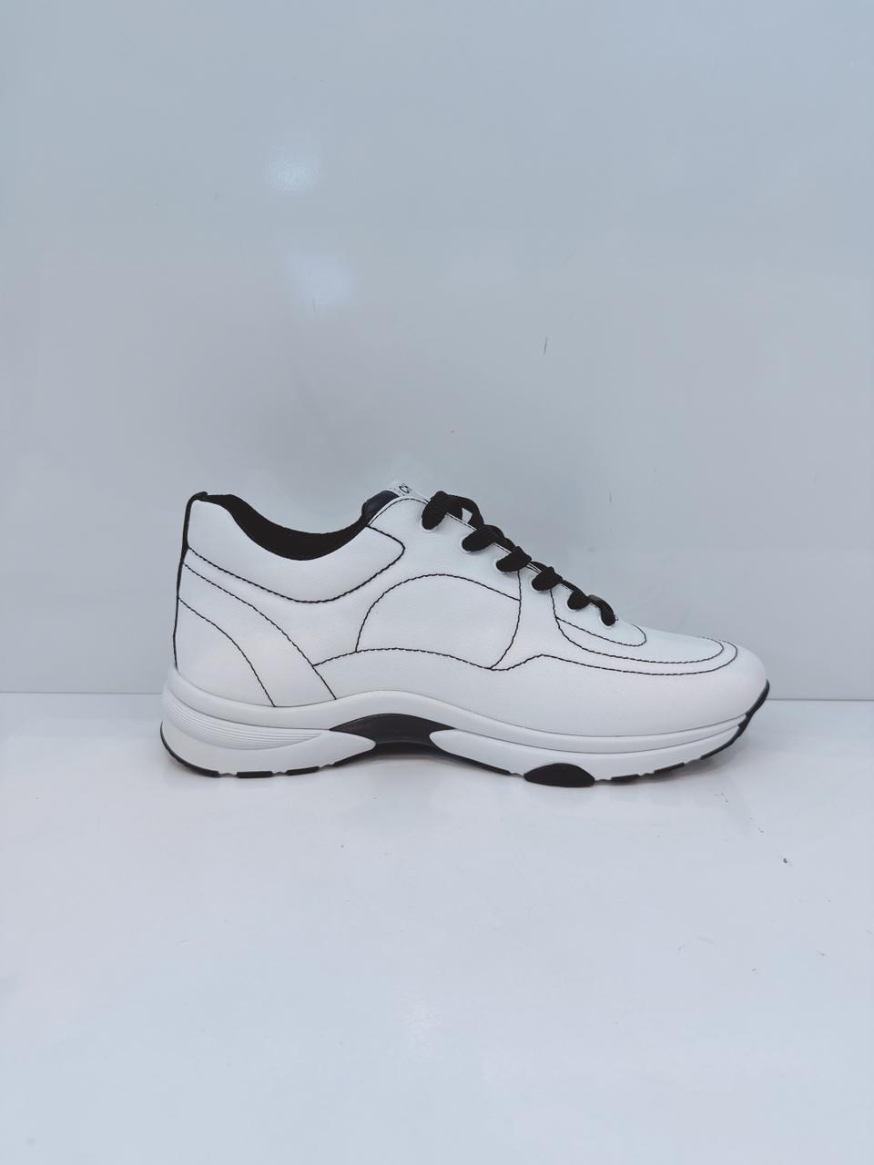 WHITE BLACK COTTON WOMENS CC SNEAKERS 41