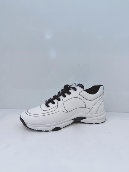 WHITE BLACK COTTON WOMENS CC SNEAKERS 41