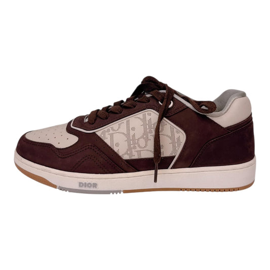 B27 UPTOWN LOW TOP TOP SNEAKER BROWN & BEIGE  DIOR OBLIQUE JACQUARD 40