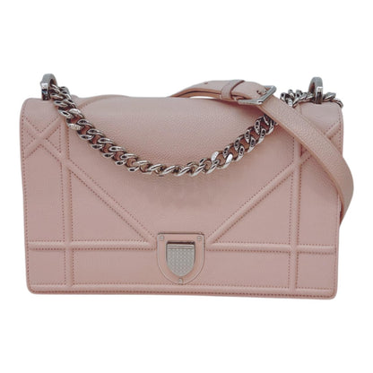 BLUSH PINK GRAINED LEATHER MEDIUM DIORAMA SHOULDER BAG