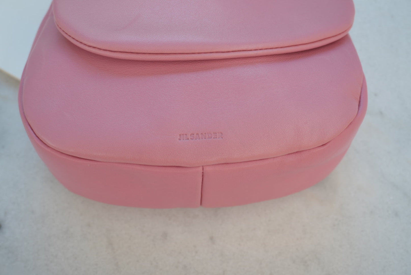 PINK SPHERE LEATHER POUCH BAG