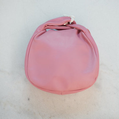 PINK SPHERE LEATHER POUCH BAG