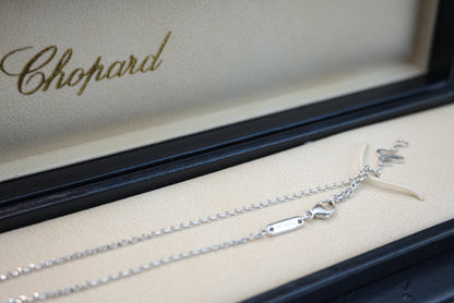 18K WHITE GOLD ICE CUBE NECKLACE