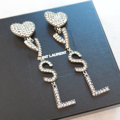 SILVER OPYUM HEART EARRINGS