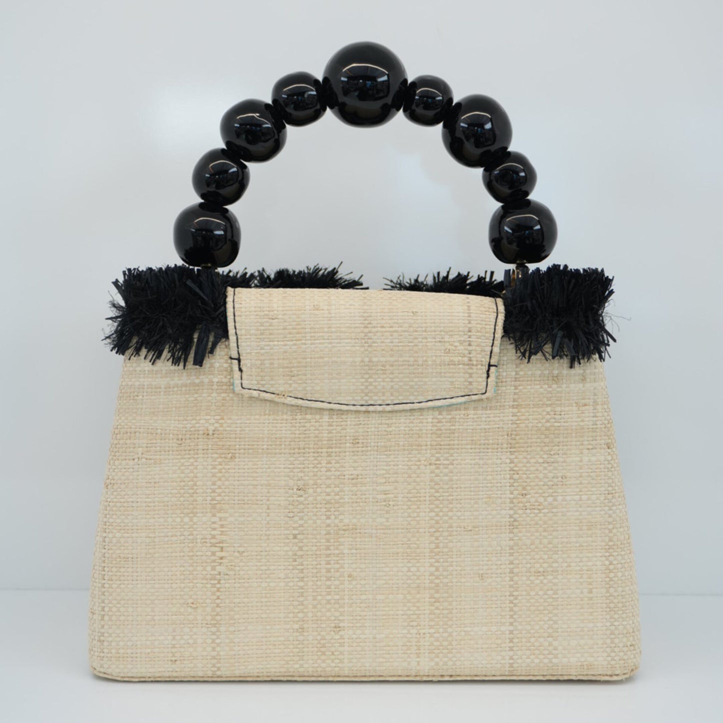 BEIGE BLACK ARTY CAPUCINES PM HANDBAG BY JEAN MICHEL OTHONIEL 065/200