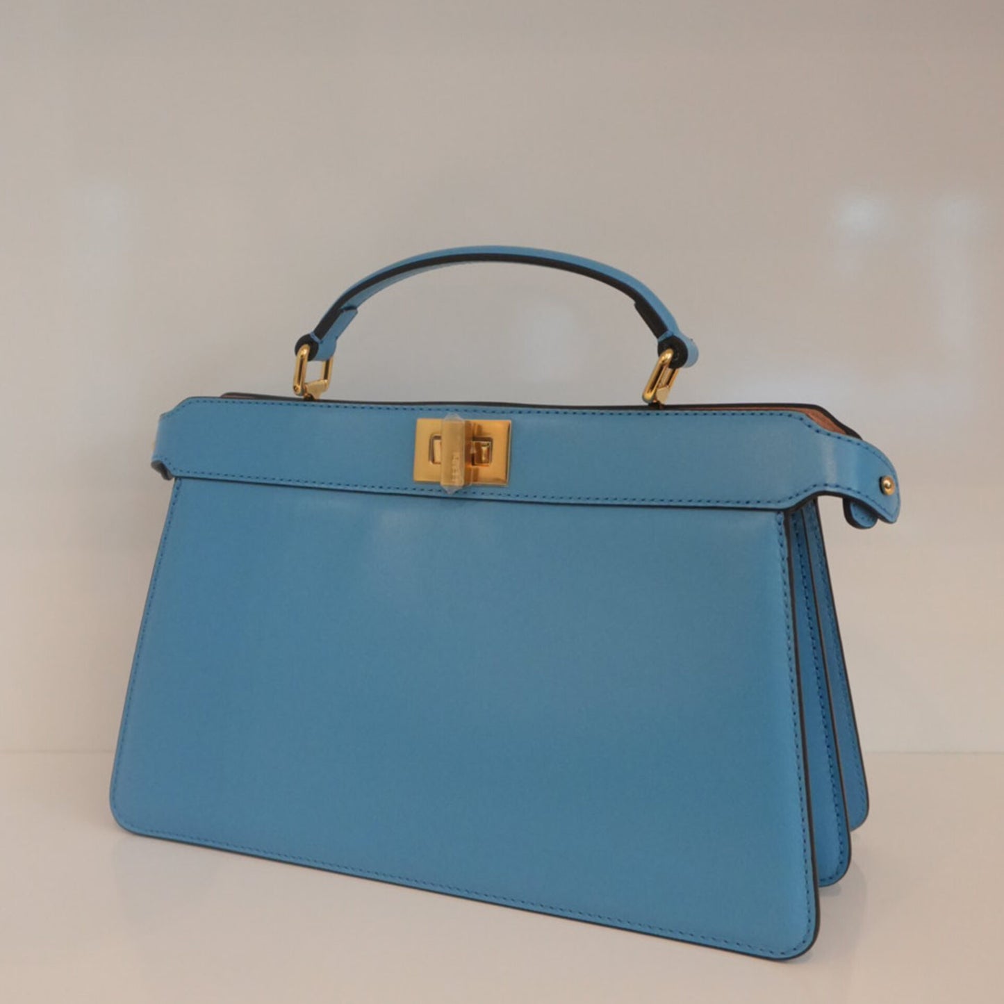 BLUE LEATHER PEEKABOO ISEEU X-CROSS BAG