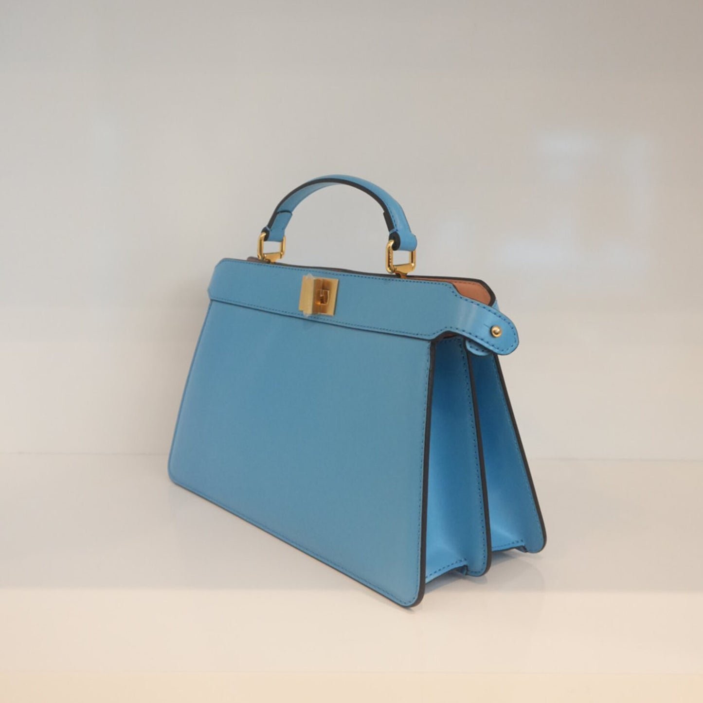 BLUE LEATHER PEEKABOO ISEEU X-CROSS BAG