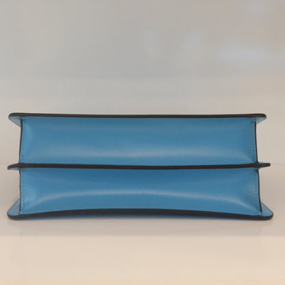 BLUE LEATHER PEEKABOO ISEEU X-CROSS BAG